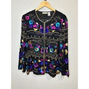 Floral Embroidered Women's Blazer